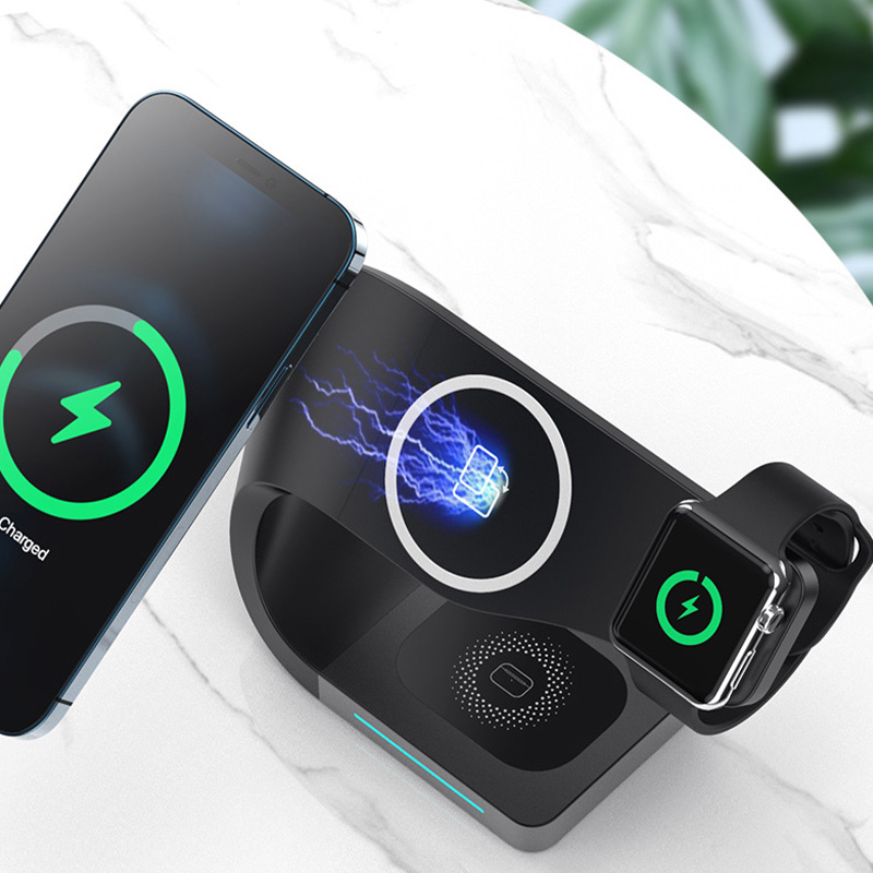 Twisted design wireless charger with stand
