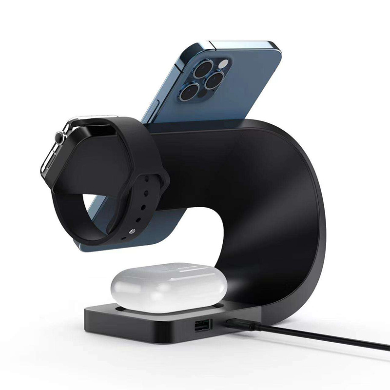 Twisted design wireless charger with stand
