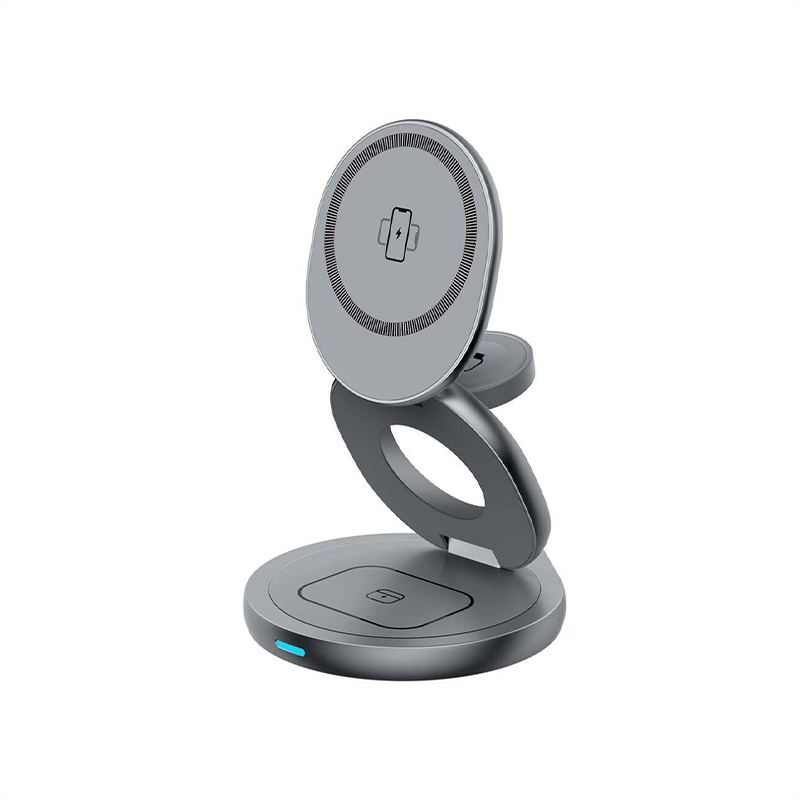 3 In 1 folding magnetic wireless charger with stand