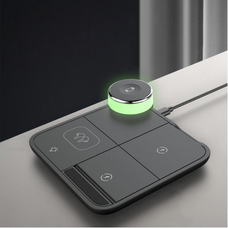 Foldable square wireless charger with stand