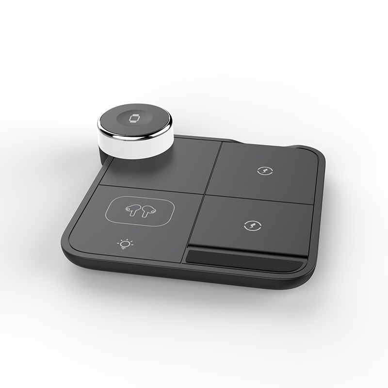 Foldable square wireless charger with stand