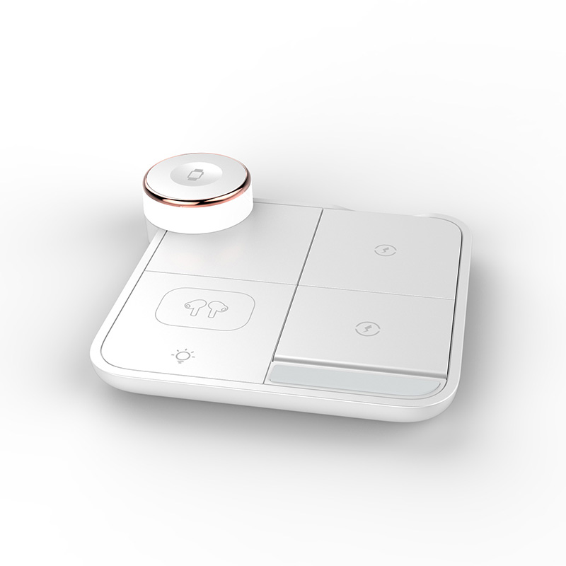 Foldable square wireless charger with stand