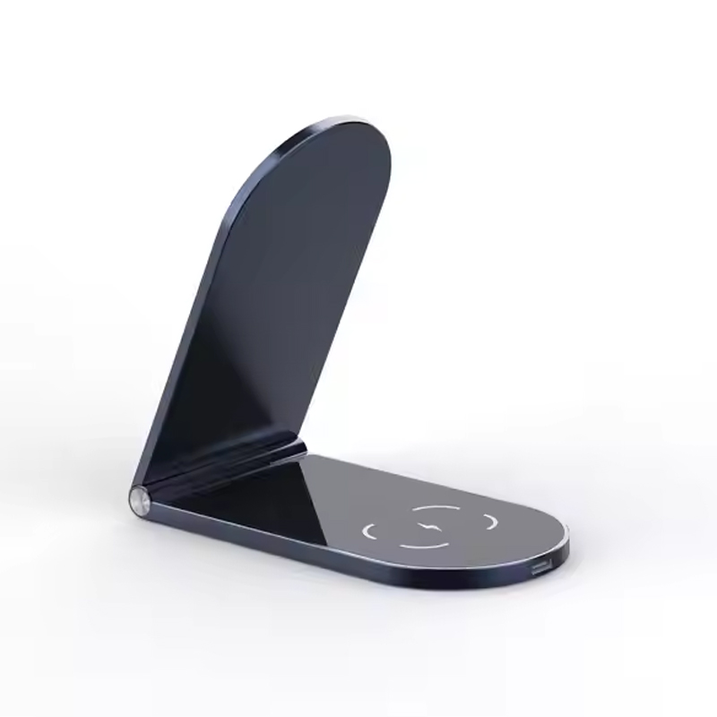 Black foldable wireless charger with stand