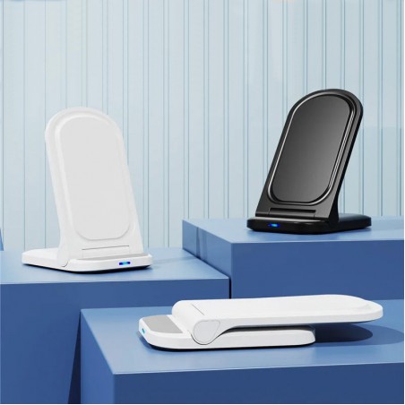 Foldable wireless charger with heat dissipation function and stand